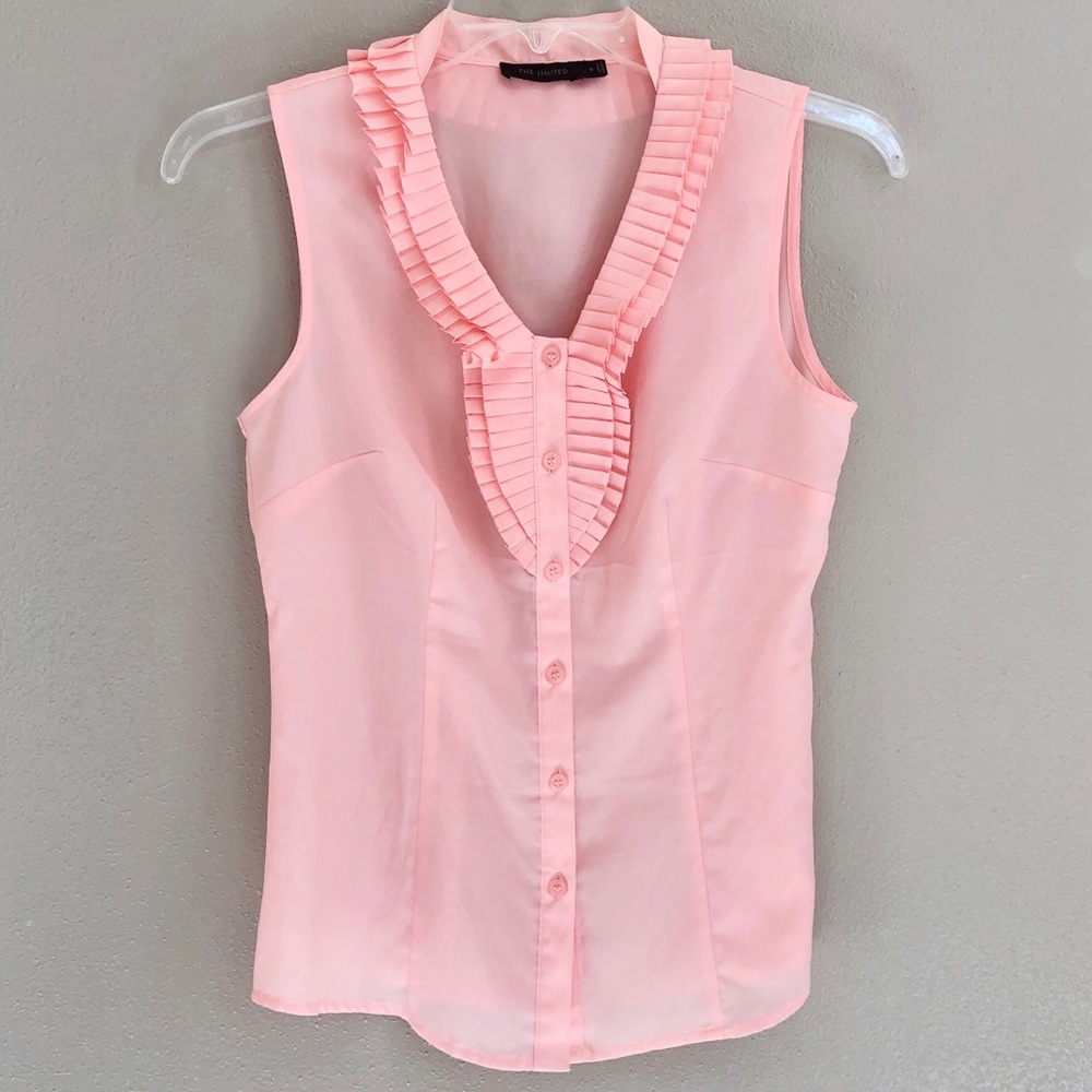 The Limited light pink shirt with ruffle detail